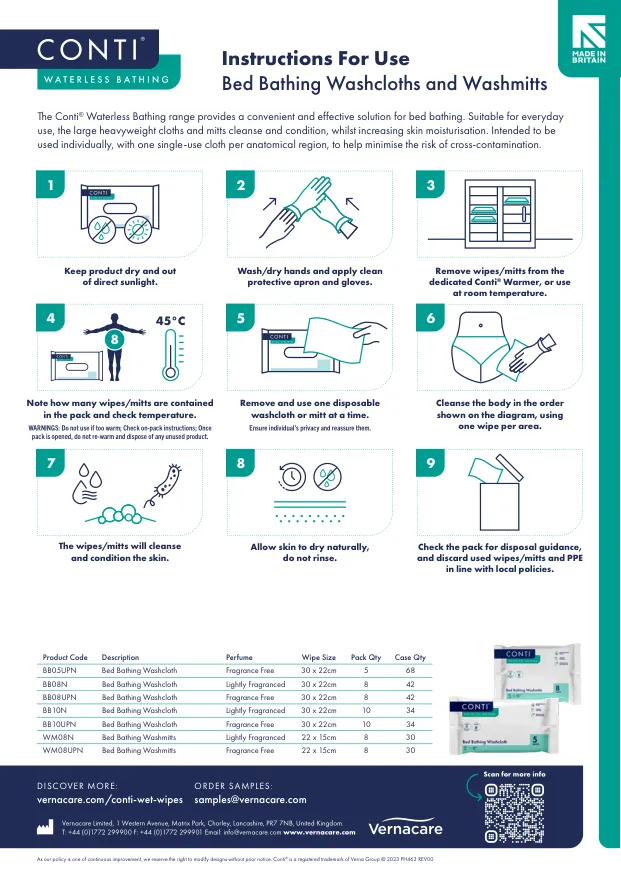 Conti IFU Washcloths And Mitts Image