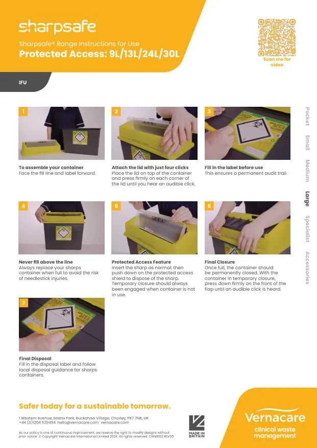 Sharpsafe IFU Poster - Protected Access Image